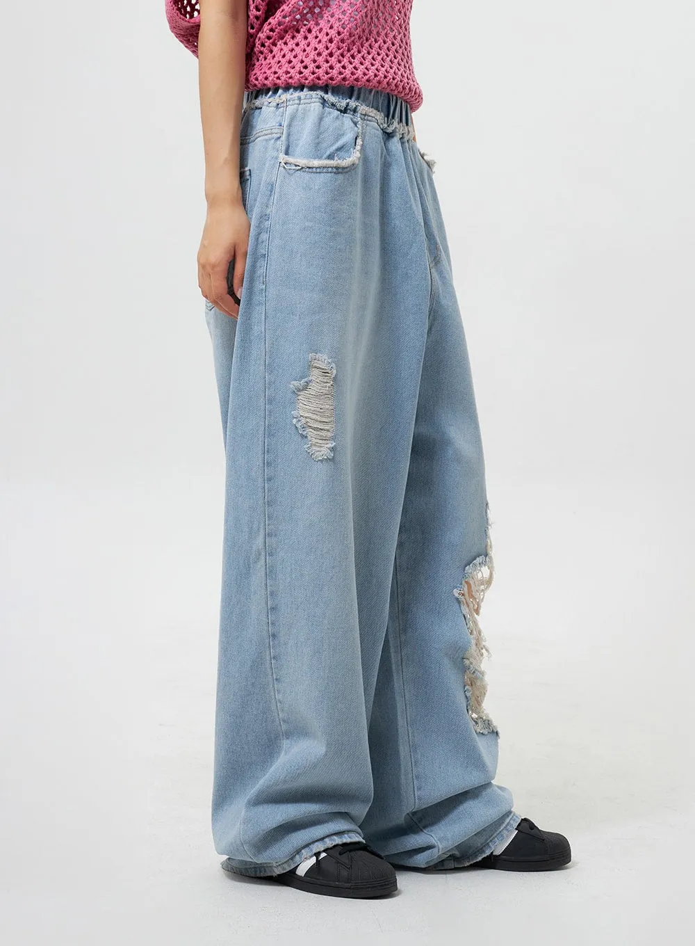 Oversized Ripped Jeans CY324