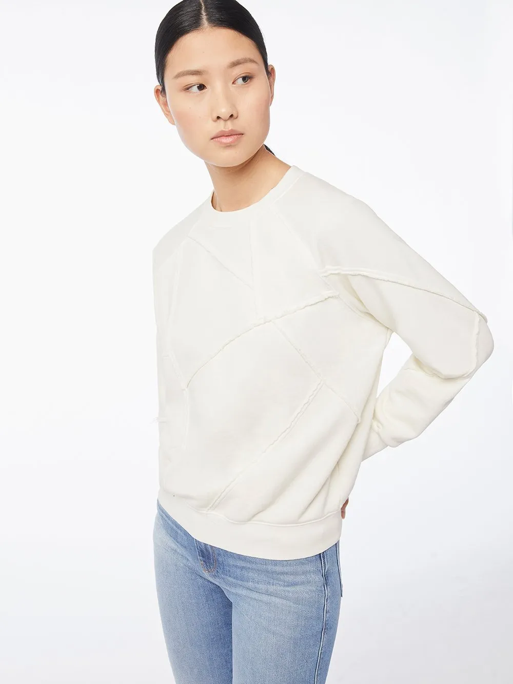 Patchwork Sweatshirt -- Natural