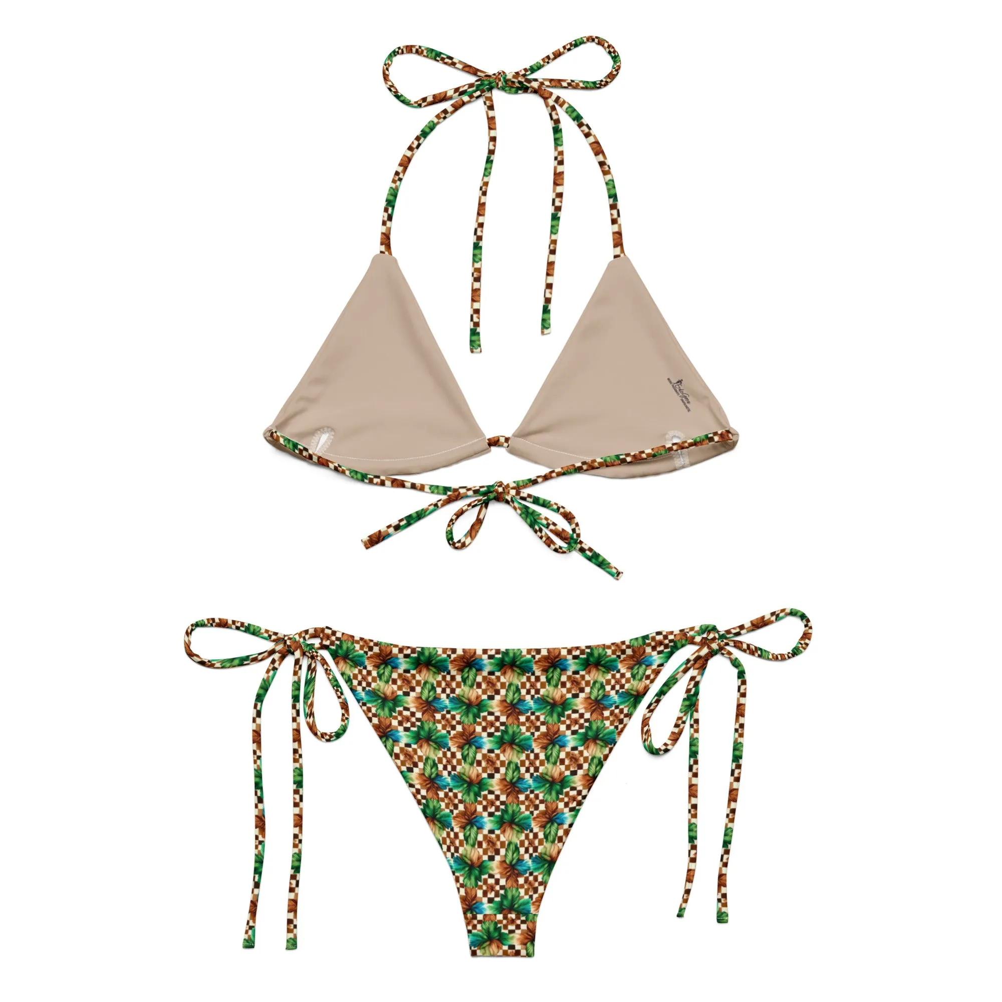 Recycled String Bikini Savanna Patchwork