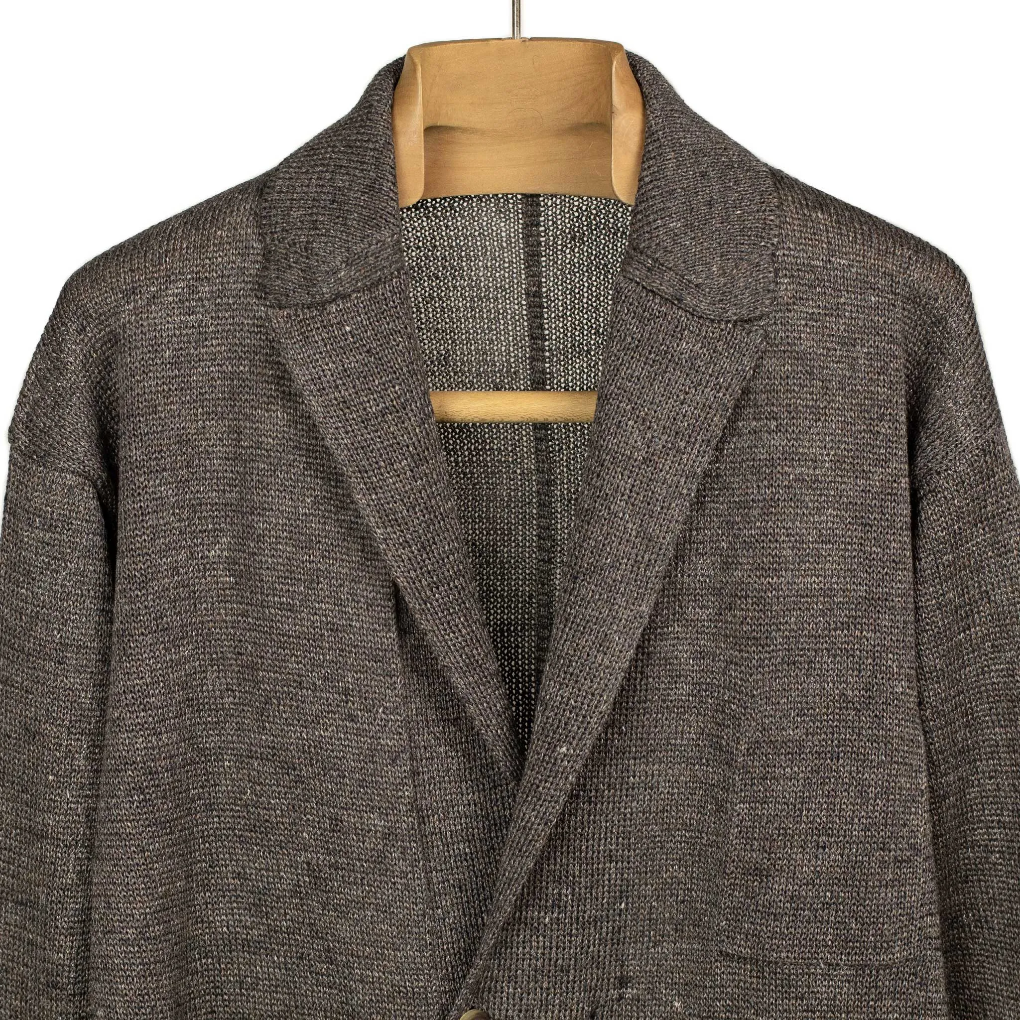 Relax Jacket in crisp Charcoal Marl linen