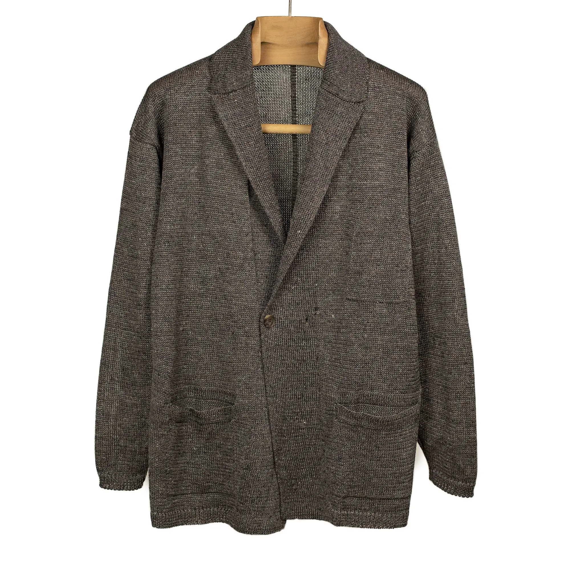 Relax Jacket in crisp Charcoal Marl linen