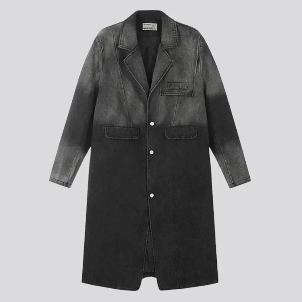 Retro oversized denim coat for women