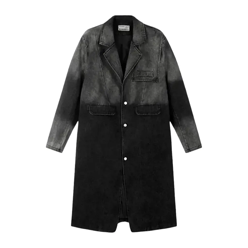 Retro oversized denim coat for women