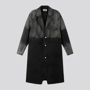 Retro oversized denim coat for women