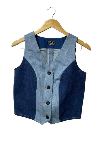 Reworked Denim Patchwork Waistcoat