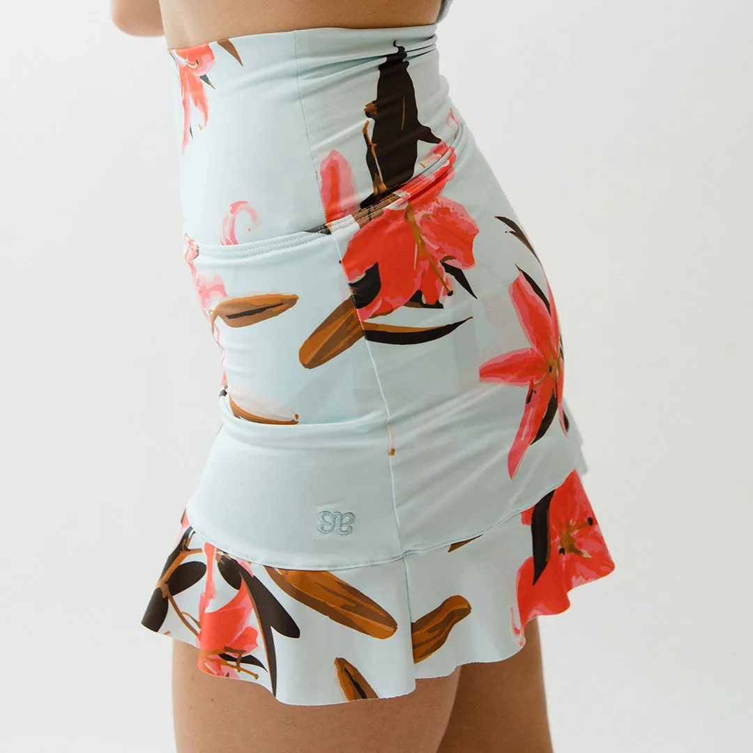 Sea Glass High-Waisted Swim Skirt