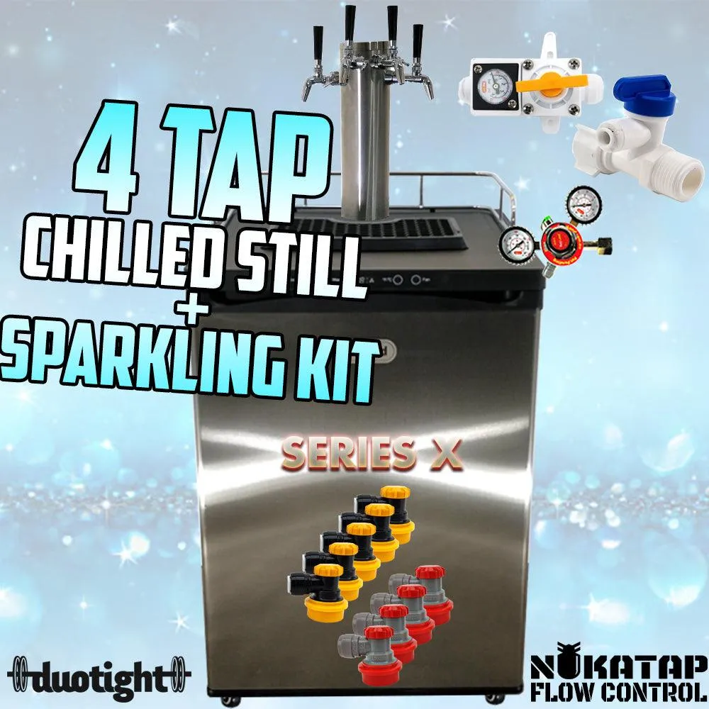 Series X Quadruple Tap - Still   Sparkling Water Kit (with pre-chill)