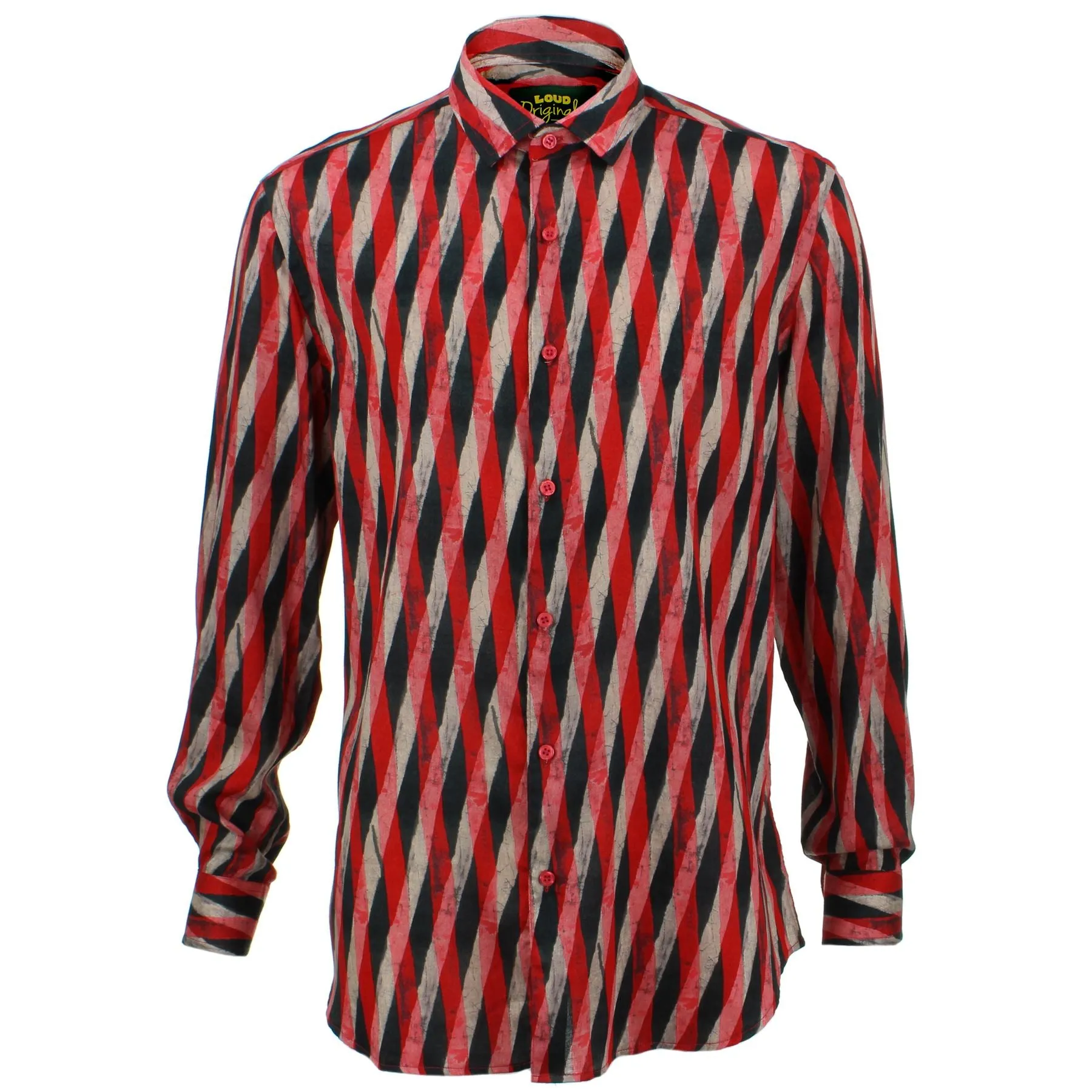 Slim Fit Long Sleeve Shirt - Overlapping Art Deco