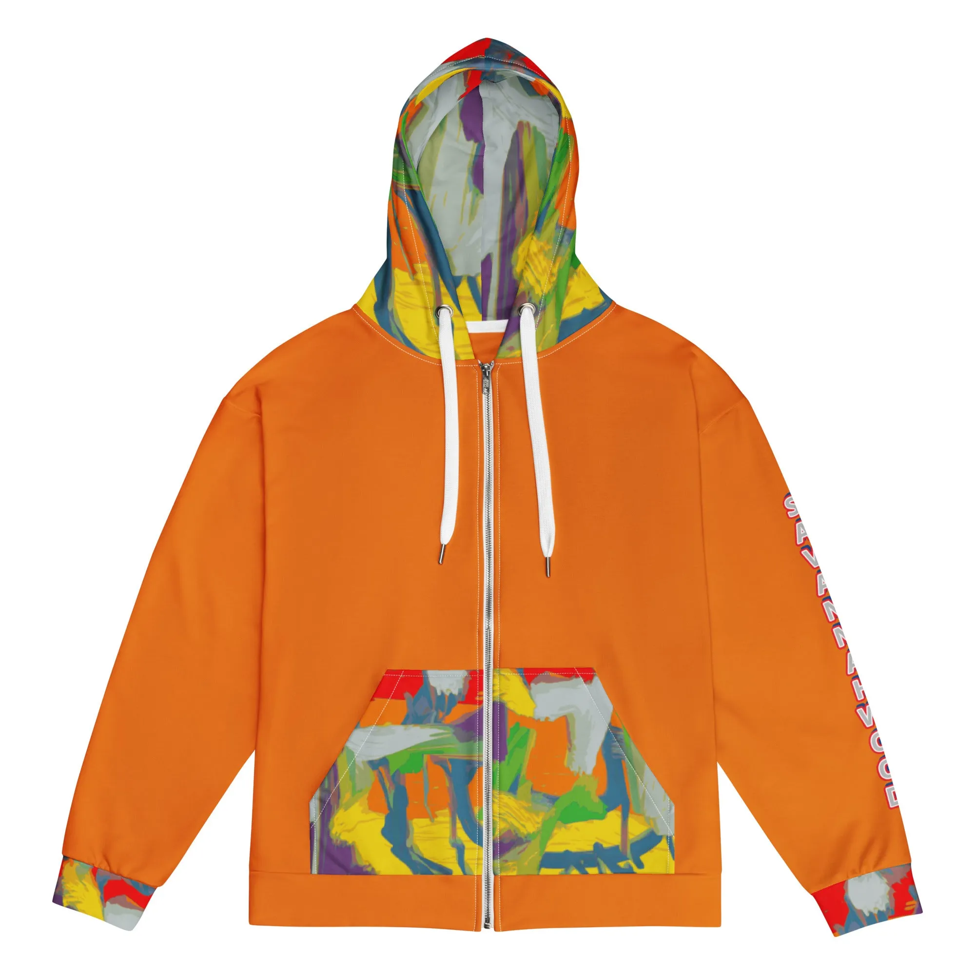 Unisex zip hoodie Graffiti/Mango