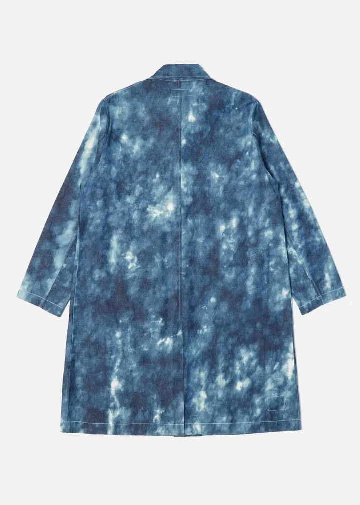 Universal Works Long Swing Coat Indigo Cloud Denim