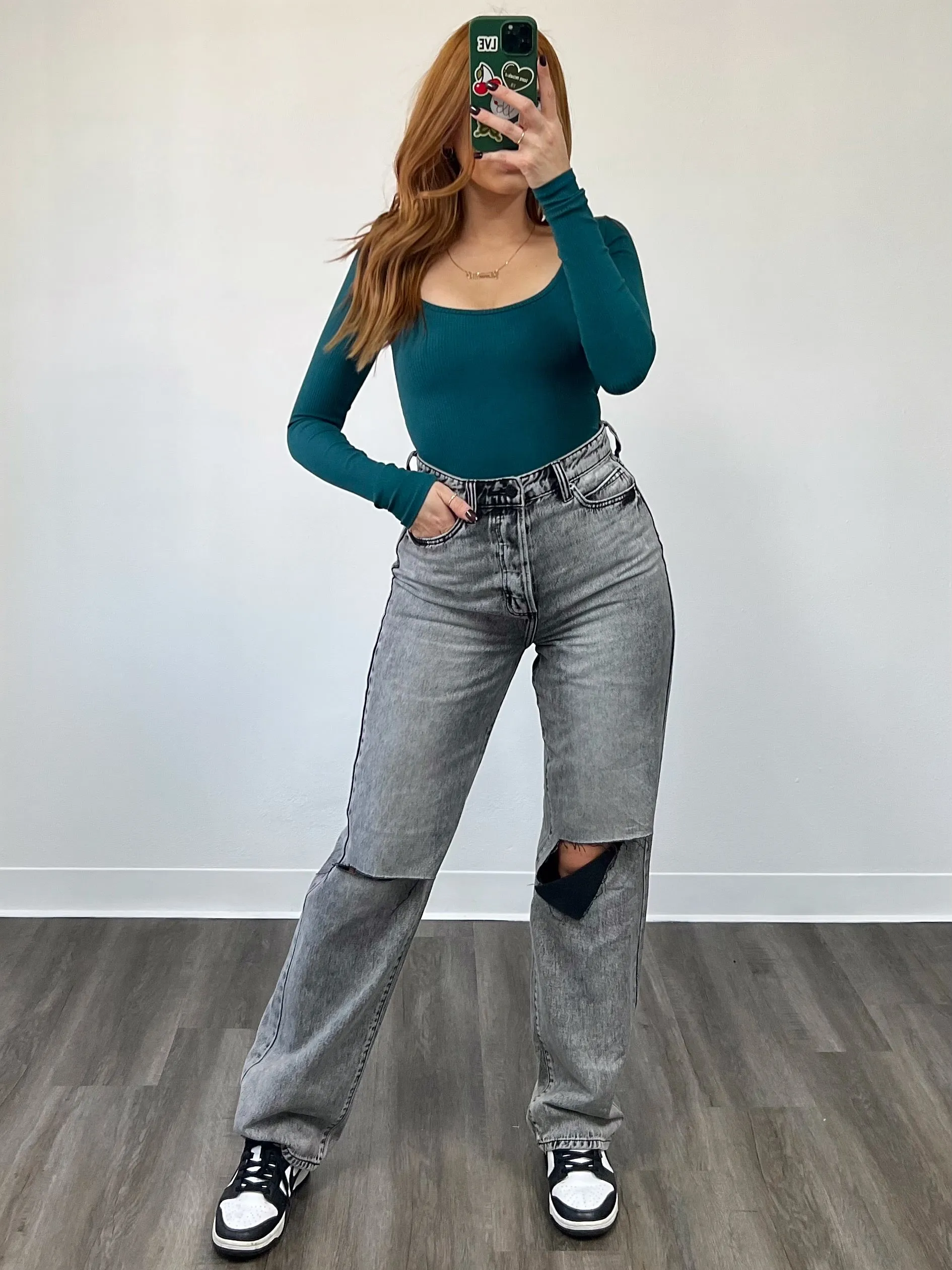 Veronica Denim Jeans (Grey)