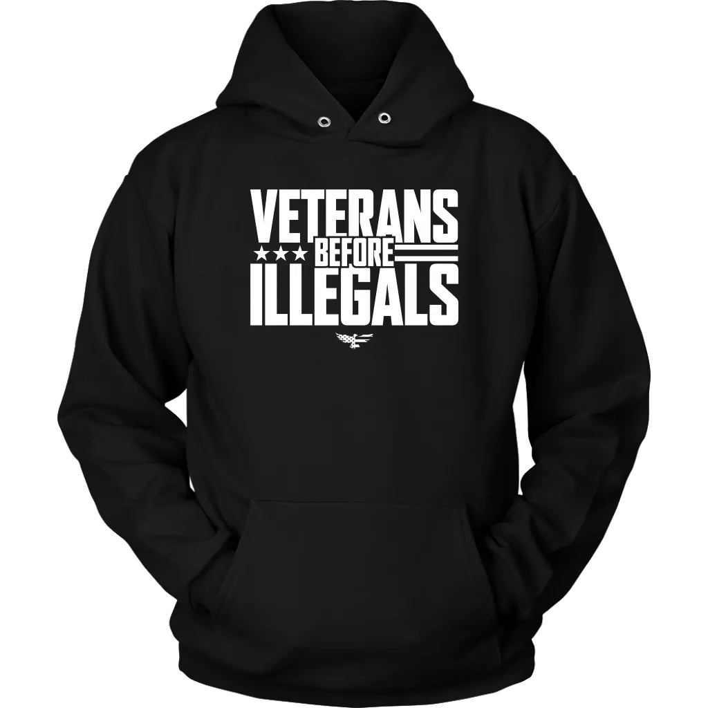 Veterans Before Illegals Unisex Hoodie