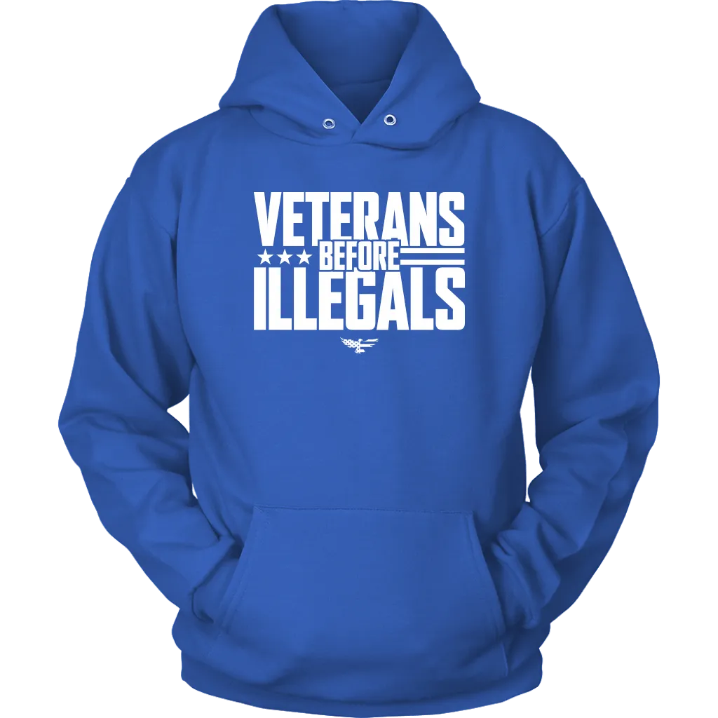 Veterans Before Illegals Unisex Hoodie