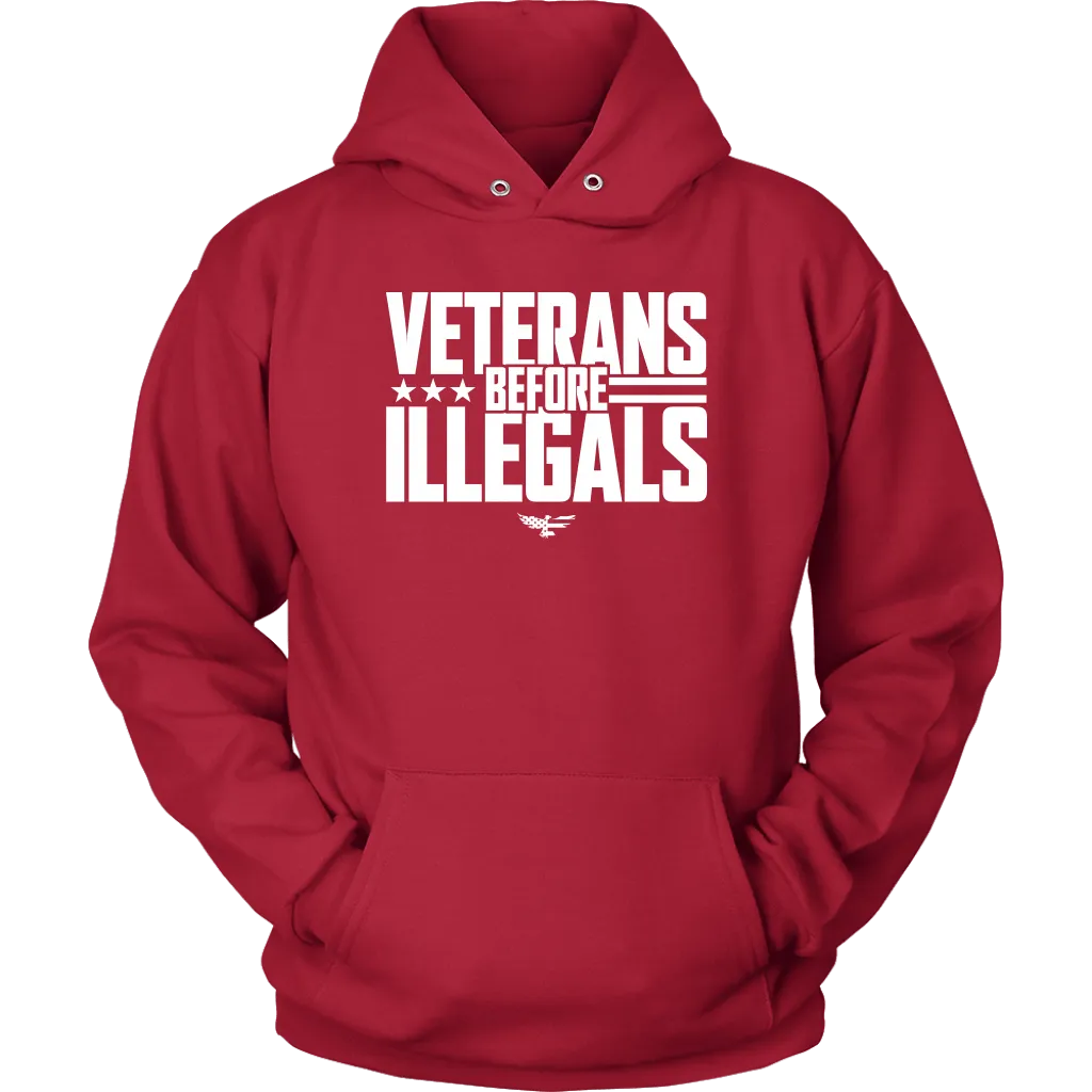 Veterans Before Illegals Unisex Hoodie