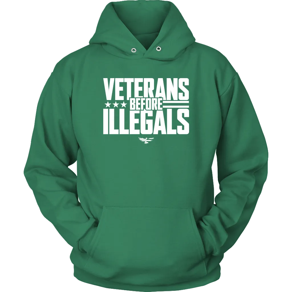 Veterans Before Illegals Unisex Hoodie