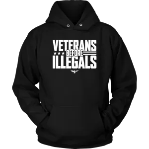 Veterans Before Illegals Unisex Hoodie