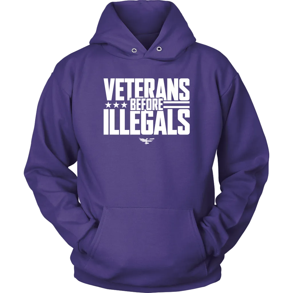 Veterans Before Illegals Unisex Hoodie