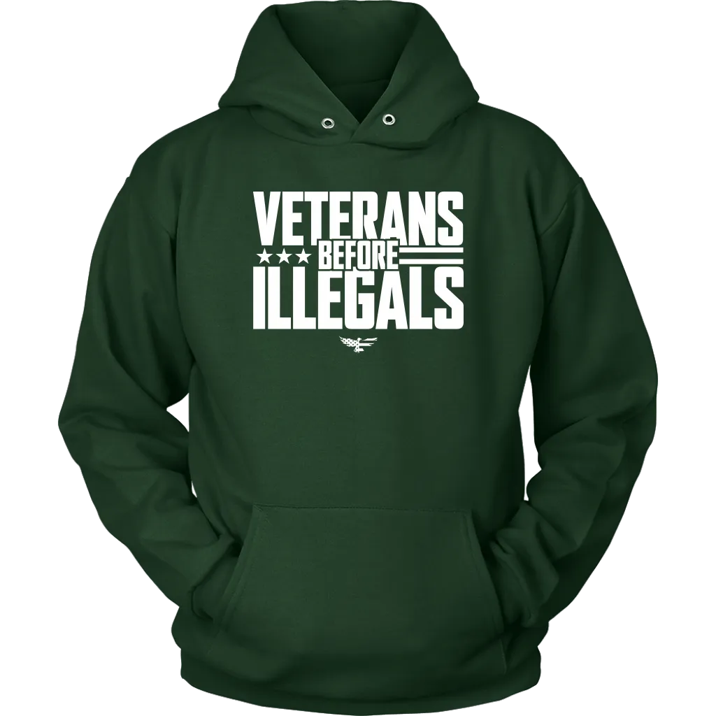 Veterans Before Illegals Unisex Hoodie