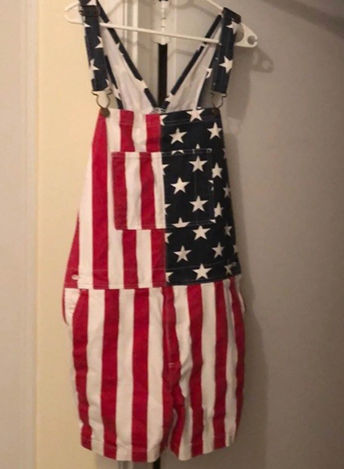 Women's Overalls Denim Flag Overalls